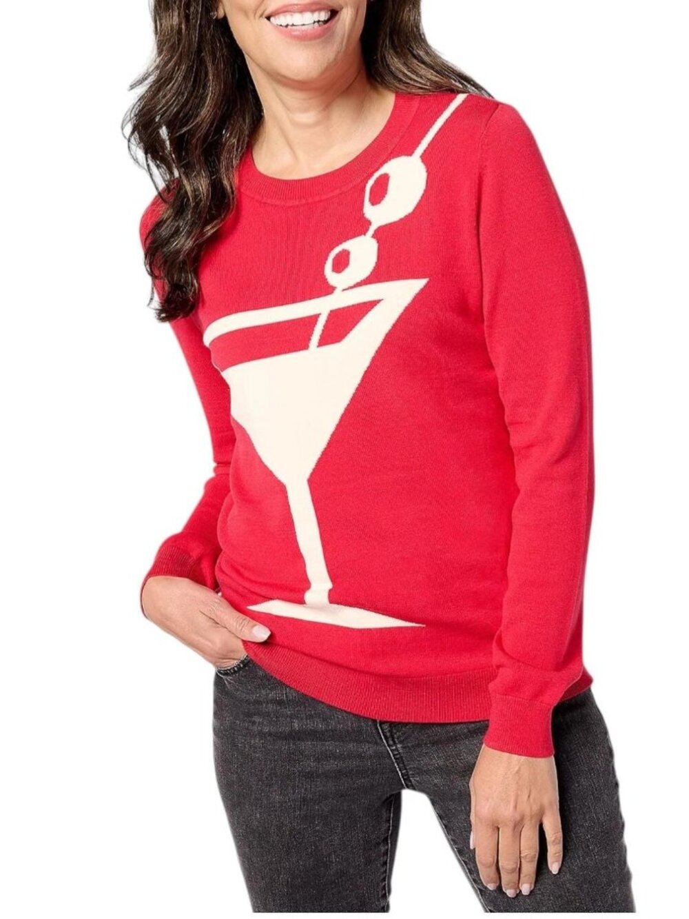 Studio Park x Alberti Popaj Icon Sweater Medium Crewneck Pullover Martini Comfy